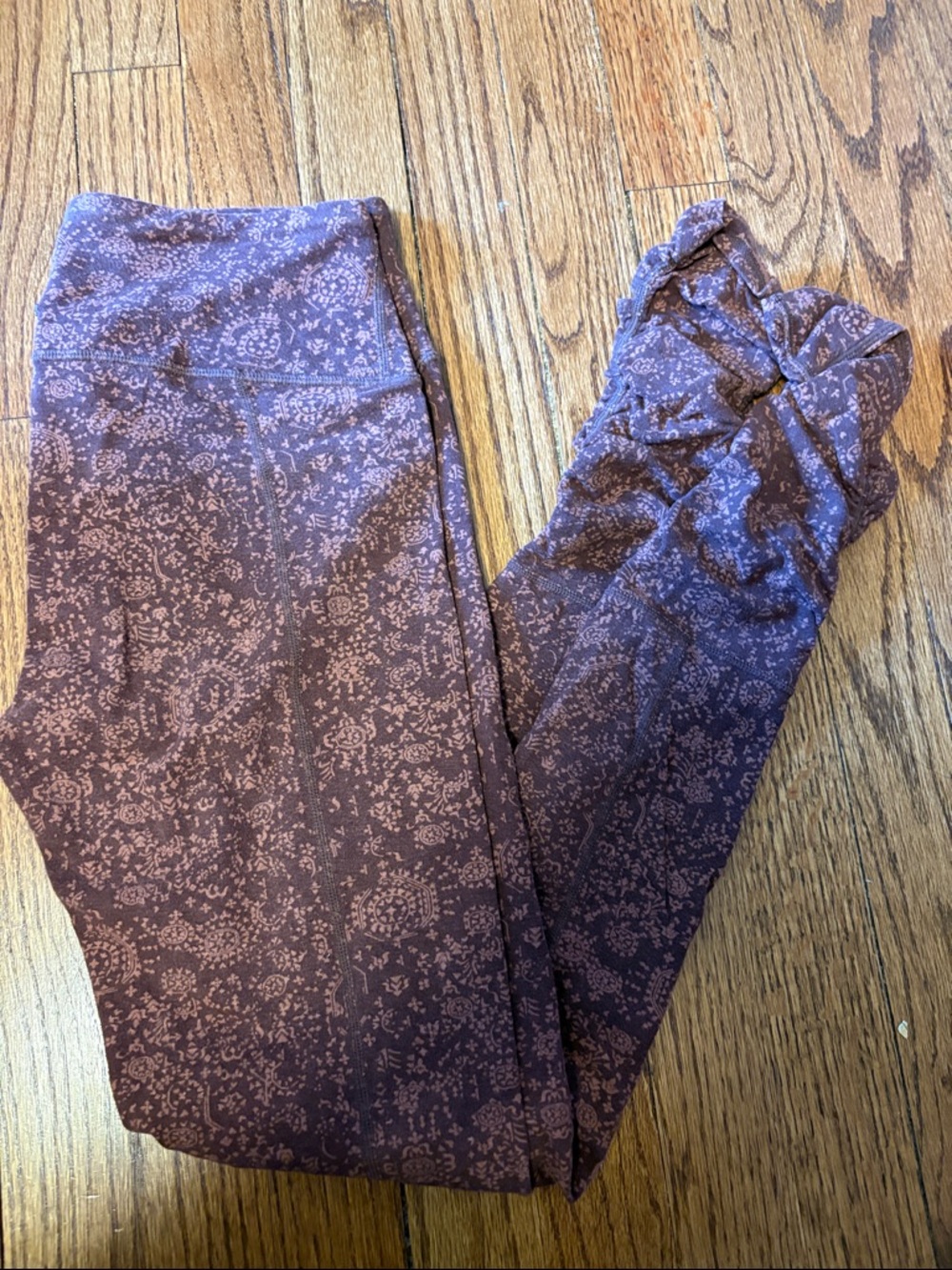 Prana Plum Printed Active Leggings